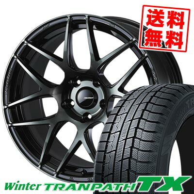 225/60R18 100Q トーヨータイヤ Winter TRANPATH TX WedsSport SA-27R スタッドレスタイヤホイール4本セット 【取付対象】