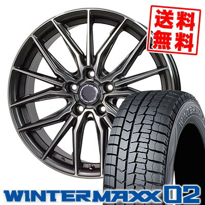 225/45R18 91Q ダンロップ WINTER MAXX 02 WM02 Precious AST M4 スタッドレスタイヤホイール4本セット 【取付対象】
