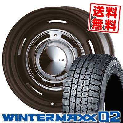 165/55R15 75Q ダンロップ WINTER MAXX 02 WM02 DEAN CROSS COUNTRY スタッドレスタイヤホイール4本セット 【取付対象】|タイヤプライス館