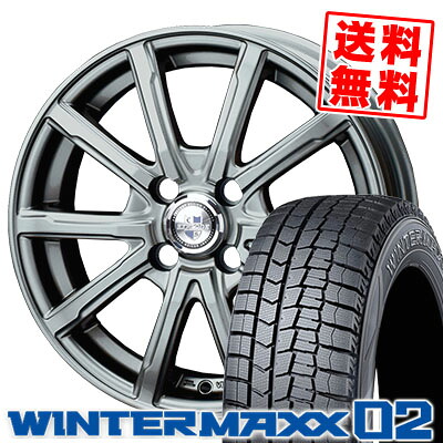 175/60R16 82Q DUNLOP ダンロップ WINTER MAXX 02 WM02 ウインターマックス 02 EXPLODE DM-10 エクスプラウド DM-10 スタッドレスタイヤホイール4本セット｜タイヤプライス館