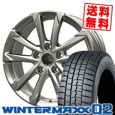 225/45R18 91Q DUNLOP ダンロップ WINTER MAXX 02 WM02 ウインターマックス 02 ZACK JP-325 ザック ジェイピー325 スタッドレスタイヤホイール4本セット|タイヤプライス館