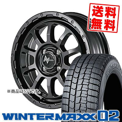 215/60R16 95Q ダンロップ WINTER MAXX 02 WM02 NITRO POWER M10 PERSHING BARREL BLACK EDITION スタッドレスタイヤホイール4本セット 【取付対象】|タイヤプライス館