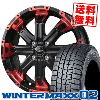 165/55R15 DUNLOP ダンロップ WINTER MAXX 02 WM02 ウインターマックス 02 BADX LOXARNY BATTLESHIP4 バドックス ロクサーニ バトルシップ4 スタッドレスタイヤホイール4本セット【取付対象】｜タイヤプライス館