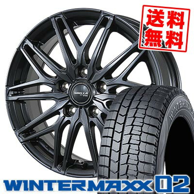 225/45R18 91Q ダンロップ WINTER MAXX 02 WM02 SIBILLA NEXT W45 スタッドレスタイヤホイール4本セット 【取付対象】