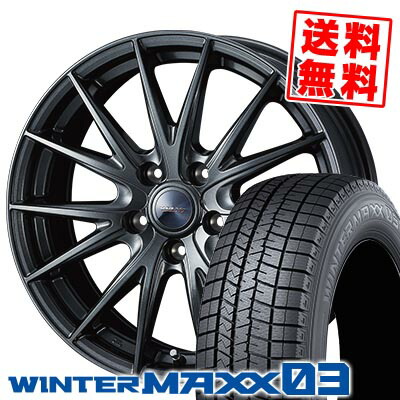 225/60R18 100Q ダンロップ WINTER MAXX 03 WM03 VELVA SPORT2 スタッドレスタイヤホイール4本セット 【取付対象】｜タイヤプライス館