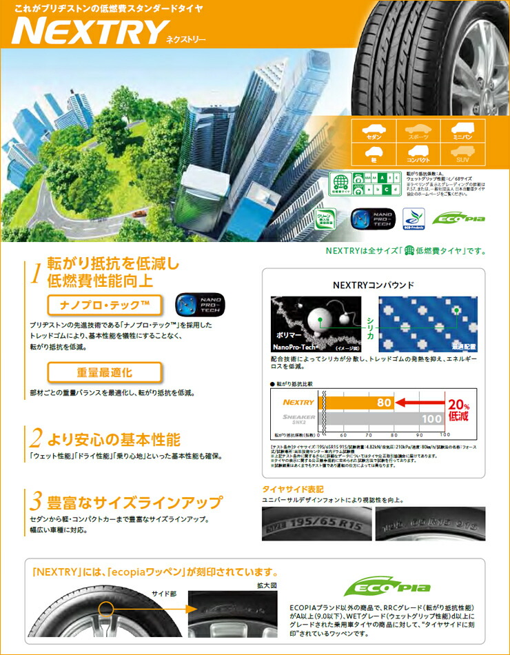 225/50R1794VブリヂストンNEXTRYBRIDGESTONEネクストリーサマータイヤ17インチ単品1本価格『2本以上ご注文で送料無料』