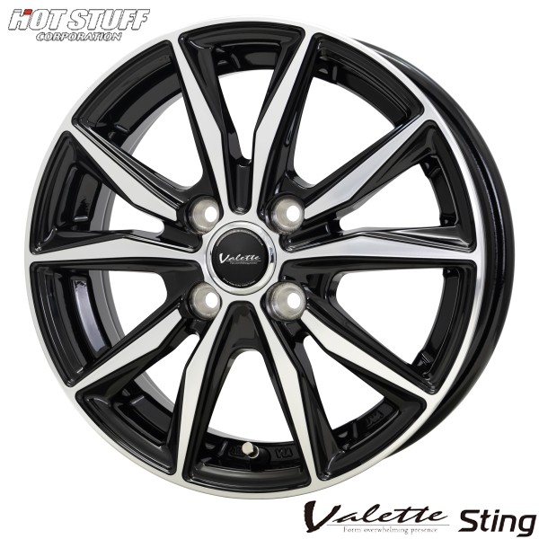 ★軽自動車★【アルミ単品4本価格】Valette Sting/ ヴァレット スティング 15X4.5J 4穴 PCD:100|タイヤマート24! 店
