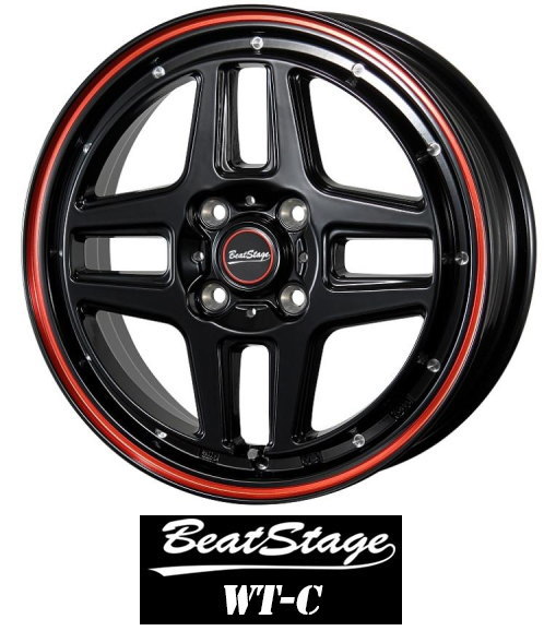【アルミホイール単品4本価格】【12インチ】【BLEST】（ビートステージＷT-C）【12X4.00B　4穴　PCD：100】【軽トラック全般】表示は4本価格です｜タイヤマート２４！　店