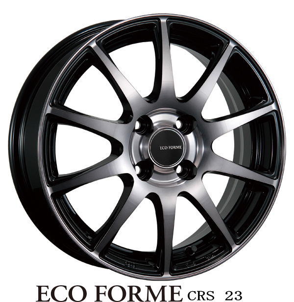 【楽天市場】【アルミホイール単品4本セット】【14インチ】【BRIDGESTONE ECO FORME CRS 23 B/NB】（エコフォルム ...