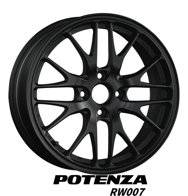 【アルミホイール単品4本価格】【16インチ】 【BRIDGESTONE POTENZA RW007】 【ブリヂストン ポテンザRW007】 【16X6.5J　4穴　PCD：100 インセット45】 ロードスター 表示は1本価格です
