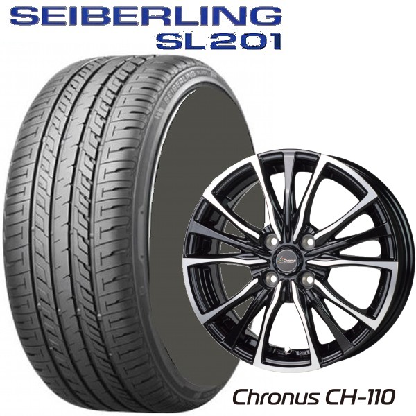 ワゴンR【軽自動車全般】165/55R14 SEIBERLING SL201/セイバーリング SL201 14x4.5J Chronus CH-110 /クロノス CH-110|タイヤマート24! 店