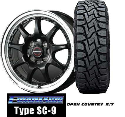 【155/65R14】【14インチ】【TOYO OPEN COUNTRY R/T】【トーヨー オープンカントリー アールティ】【EUROMAGIC Type SC-9】【ユーロマジック　タイプSC-9】【14X4.5J　4穴　PCD：100】【軽自動車用】｜タイヤマート２４！　店