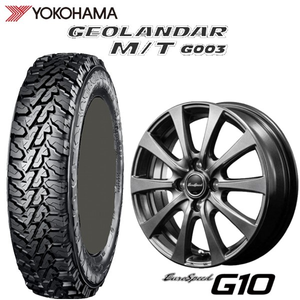 軽トラ、軽バン145/80R12 GEOLANDAR M/T G003/ジオランダーM/T G003 12x3.50B EUROSPEED G10/ユーロスピードG10｜タイヤマート２４！　店