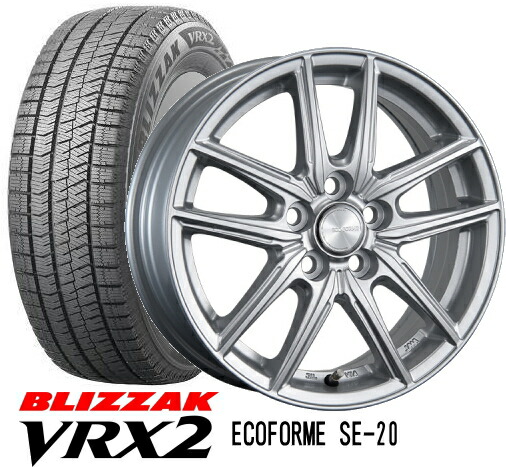 【205/65R16】【16インチ】【BRIDGESTONE BLIZZAK VRX2】【ブリザックVRX2】【BRIDGESTNE ECO FORME SE-20】【ブリヂストン エコフォルム SE-20】【16X6.5 5穴 PCD:114.3】【ヤリスクロス専用】【トヨタ平座ナット専用設計】|タイヤマート24! 店