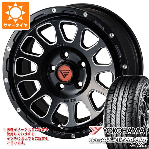 【タイヤ交換対象】サマータイヤ 215/65R16 98H ヨコハマ ジオランダー CV G058 デルタフォース オーバル 7.0-16 タイヤホイール4本セット