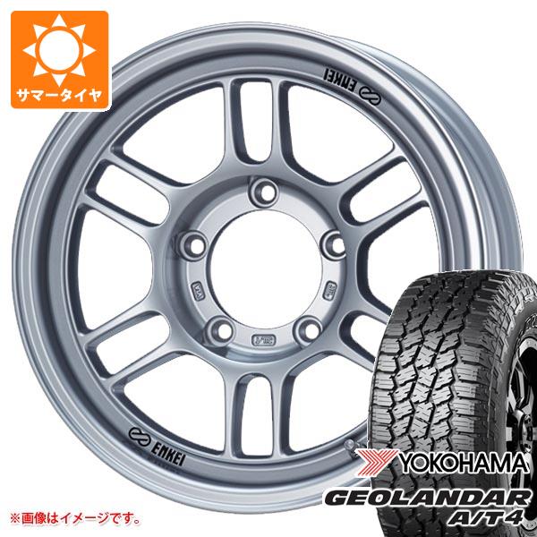 【タイヤ交換対象】5本セット ジムニー JB64W用 サマータイヤ ヨコハマ ジオランダー A/T4 G018 LT225/75R16 115/112S ブラックレター エンケイ オールロード RPT1 5.5-16 タイヤホイール5本セット