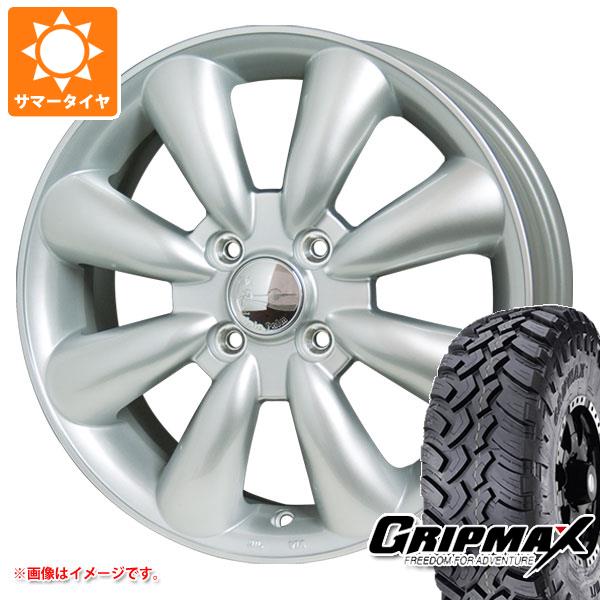【タイヤ交換対象】ハスラー用 サマータイヤ グリップマックス マッドレイジ M/T 185R14C 102/100Q ホワイトレター ララパーム KC-8 4.5-14 タイヤホイール4本セット