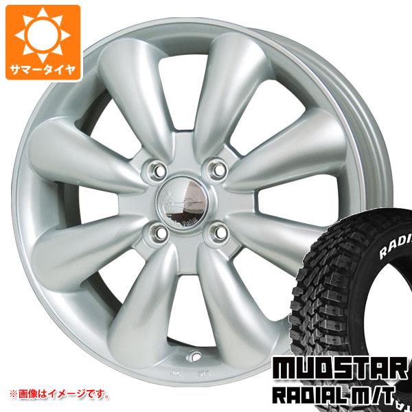 【タイヤ交換対象】ミツビシ デリカミニ B30系用 サマータイヤ マッドスター ラジアル M/T 165/65R14 79S ホワイトレター ララパーム KC-8 4.5-14 タイヤホイール4本セット