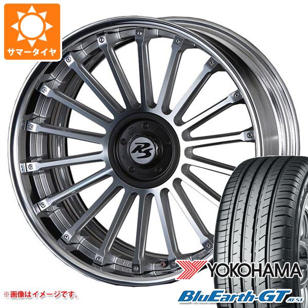 【タイヤ交換対象】サマータイヤ 235/40R19 96W XL ヨコハマ ブルーアースGT AE51 クリムソン RS CV フィン 8.0-19 タイヤホイール4本セット