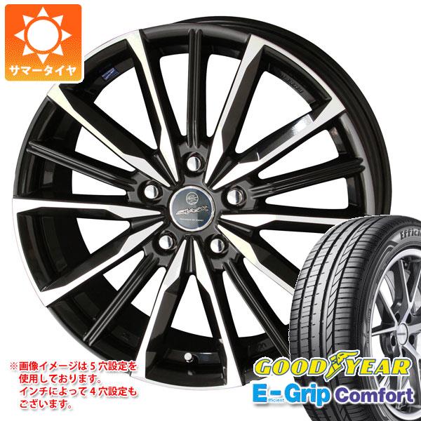 【タイヤ交換対象】サマータイヤ 225/55R17 97W グッドイヤー エフィシエントグリップコンフォート スマック ヴァルキリー 7.0-17 タイヤホイール4本セット