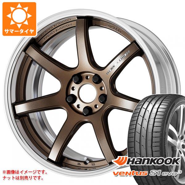 【タイヤ交換対象】サマータイヤ 225/40R19 (93Y) XL ハンコック ベンタス S1 エボ3 K127 ワーク エモーション T7R 2P 8.0-19 タイヤホイール4本セット