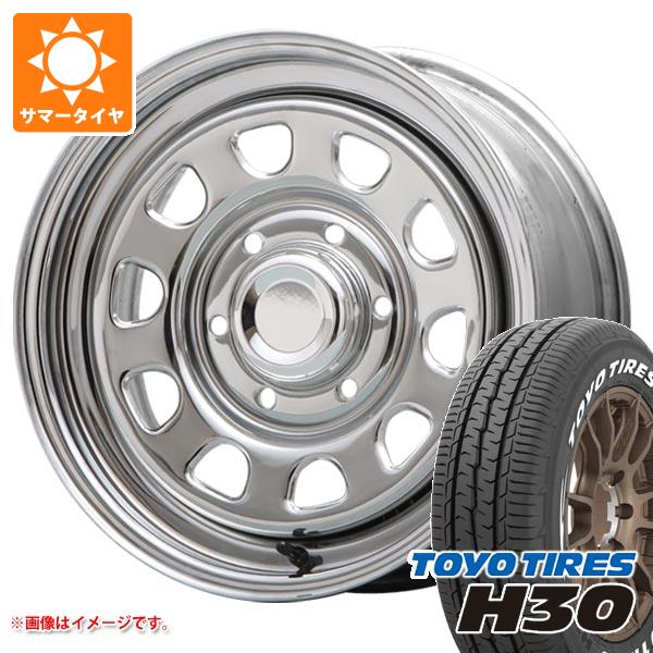【タイヤ交換対象】トヨタ ハイエース 200系用 サマータイヤ トーヨー H30 215/65R16C 109/107R ホワイトレター MLJ デイトナ SS 7.0-16 タイヤホイール4本セット