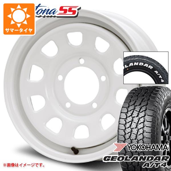 【タイヤ交換対象】ジムニー用 2026年製 サマータイヤ ヨコハマ ジオランダー A/T4 G018 185/85R16 105/103N LT ホワイトレター MLJ デイトナ SS 5.5-16 タイヤホイール4本セット