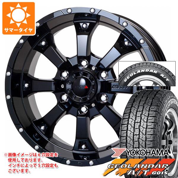 【タイヤ交換対象】T31エクストレイル用 2026年製 サマータイヤ ヨコハマ ジオランダー A/T G015 215/65R16C 109/107S ホワイトレター MKW MK-46 7.0-16 タイヤホイール4本セット