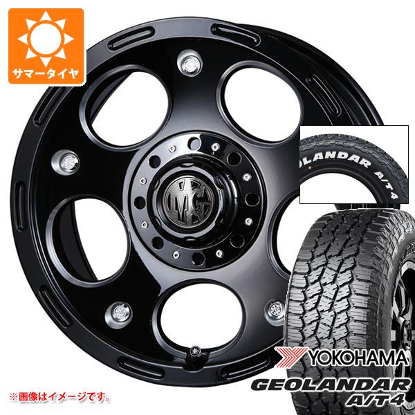 【タイヤ交換対象】ジムニーシエラ JB74W用 2026年製 サマータイヤ ヨコハマ ジオランダー A/T4 G018 185/85R16 105/103N LT ホワイトレター クリムソン MG デーモン 5.5-16 タイヤホイール4本セット|タイヤマックス