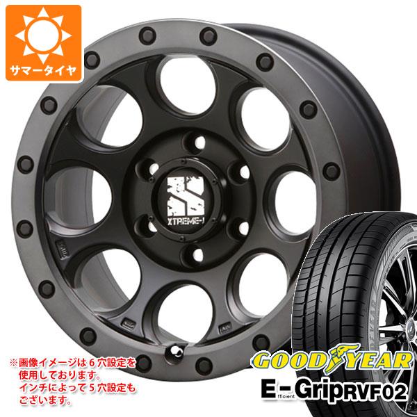 【タイヤ交換対象】ニッサン T31エクストレイル用 サマータイヤ グッドイヤー エフィシエントグリップ RVF02 215/65R16 98H MLJ エクストリームJ XJ03 7.0-16 タイヤホイール4本セット｜タイヤマックス