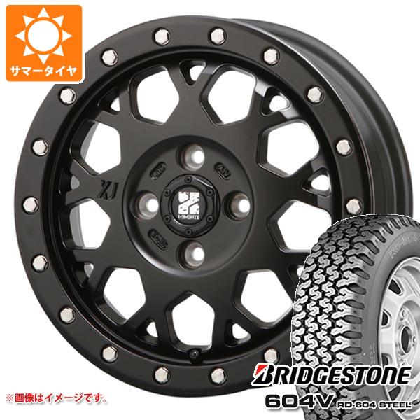 【タイヤ交換対象】キャリイ DA16T用 サマータイヤ ブリヂストン 604V RD-604 スチール 165R14 6PR (165/80R14 91/90N相当) MLJ エクストリームJ XJ04 4.5-14 タイヤホイール4本セット