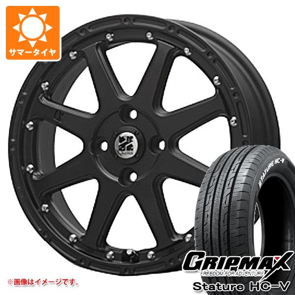 【タイヤ交換対象】キャリイ DA16T用 サマータイヤ グリップマックス スタチャー HC-V 145/80R12 80/78Q ホワイトレター MLJ エクストリームJ 4.0-12 タイヤホイール4本セット
