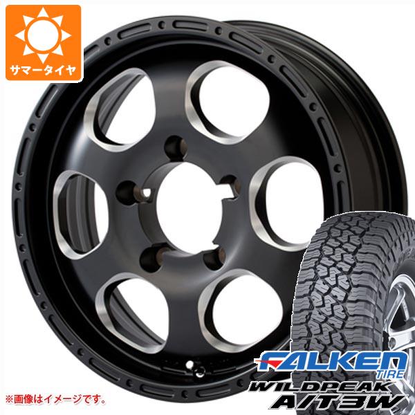【タイヤ交換対象】ジムニー JB64W用 サマータイヤ ファルケン ワイルドピーク A/T3W LT225/75R16 115/112Q ブラッドストック ワンピース 5.5-16 タイヤホイール4本セット