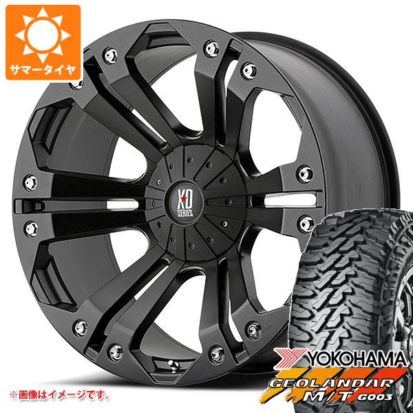 【タイヤ交換対象】サマータイヤ 35x12.50R18 LT 123Q ヨコハマ ジオランダー M/T G003 KMC XD778 モンスター 9.0-18 タイヤホイール4本セット