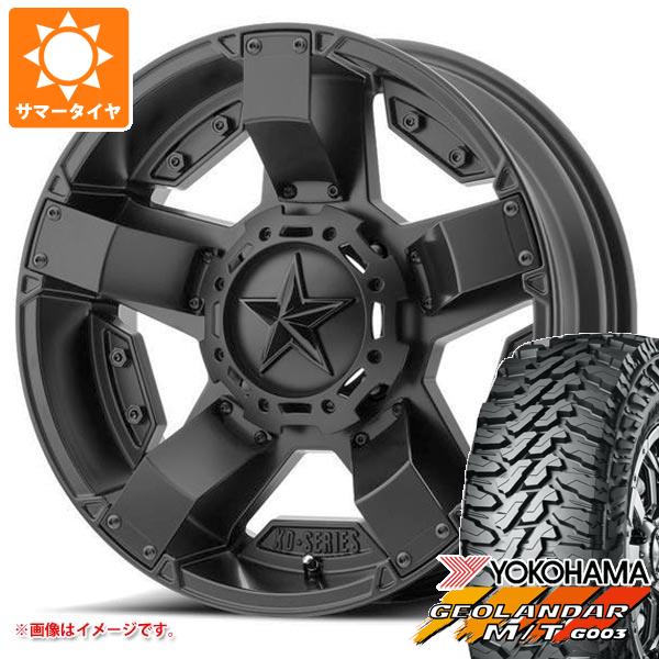 【タイヤ交換対象】ジープ ラングラー JK/JL系用 サマータイヤ ヨコハマ ジオランダー M/T G003 LT285/65R18 125/122Q KMC XD811 ロックスター2 タイヤホイール4本セット|タイヤマックス