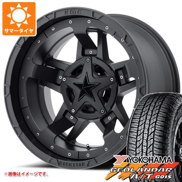 【タイヤ交換対象】ジープ ラングラー JK/JL系用 サマータイヤ ヨコハマ ジオランダー A/T G015 P285/70R17 117T アウトラインホワイトレター KMC XD827 ロックスター3 タイヤホイール4本セット|タイヤマックス