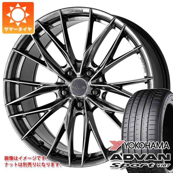【タイヤ交換対象】トヨタ 40系アルファード用 サマータイヤ ヨコハマ アドバンスポーツV107 255/40ZR21 (102Y) XL ワーク シュヴァート ブルネン LX 8.5-21 タイヤホイール4本セット