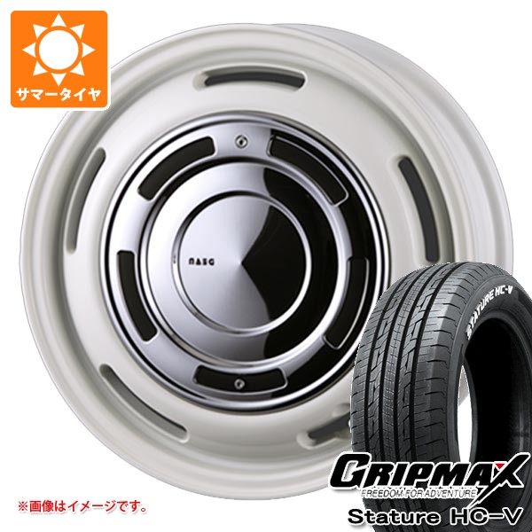 【タイヤ交換対象】スズキ エブリイバン DA17V用 サマータイヤ グリップマックス スタチャー HC-V 145/80R12 80/78Q ホワイトレター クリムソン ディーンクロスカントリー 4.0-12 タイヤホイール4本セット|タイヤマックス