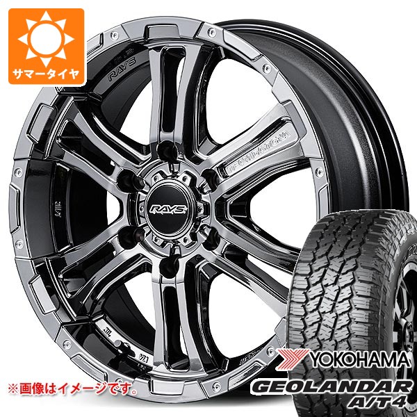 【タイヤ交換対象】ニッサン NV350キャラバン E26用 サマータイヤ ヨコハマ ジオランダー A/T4 G018 215/70R16 100H ブラックレター レイズ FDX-AG 6.5-16 タイヤホイール4本セット｜タイヤマックス