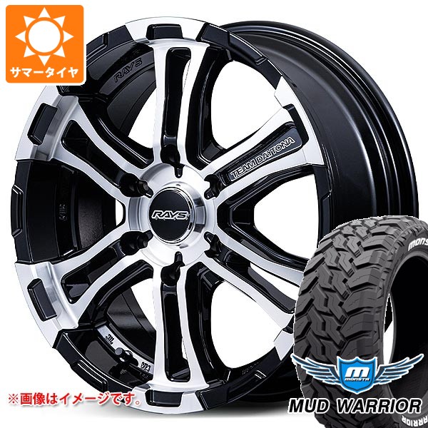 【タイヤ交換対象】ニッサン NV350キャラバン E26用 サマータイヤ モンスタ マッドウォーリアー LT215/70R16 107/105Q ホワイトレター レイズ FDX-SG 6.5-16 タイヤホイール4本セット