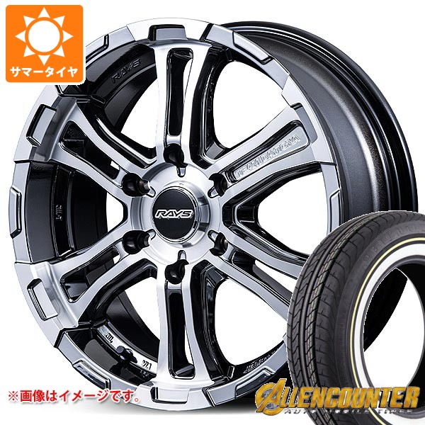 【タイヤ交換対象】ニッサン NV350キャラバン E26用 サマータイヤ オーレンカウンター クラシックオーバル 215/65R16C 109/107T ホワイト/イエローリボン レイズ FDX-SG 6.5-16 タイヤホイール4本セット|タイヤマックス
