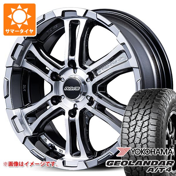 【タイヤ交換対象】ニッサン NV350キャラバン E26用 サマータイヤ ヨコハマ ジオランダー A/T4 G018 215/70R16 100H ブラックレター レイズ FDX-SG 6.5-16 タイヤホイール4本セット｜タイヤマックス