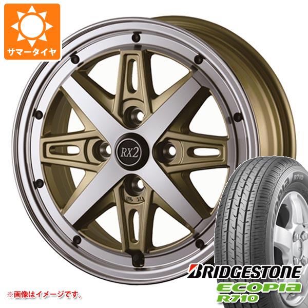【タイヤ交換対象】エブリイバン DA17V用 サマータイヤ ブリヂストン エコピア R710 165/80R14 97/95N (165R14 8PR相当) ドゥオール フェニーチェ RX2 4.5-14 タイヤホイール4本セット｜タイヤマックス