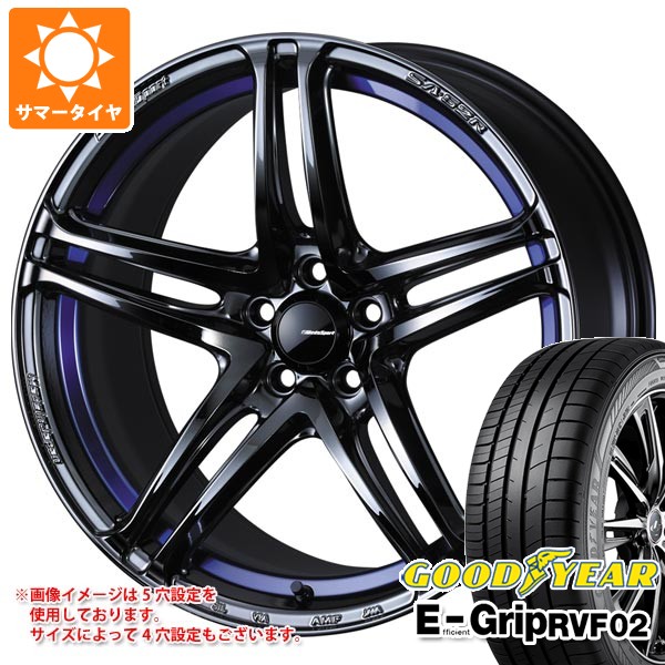 【タイヤ交換対象】サマータイヤ 215/45R18 93W XL グッドイヤー エフィシエントグリップ RVF02 ウェッズスポーツ SA-52R 7.5-18 タイヤホイール4本セット