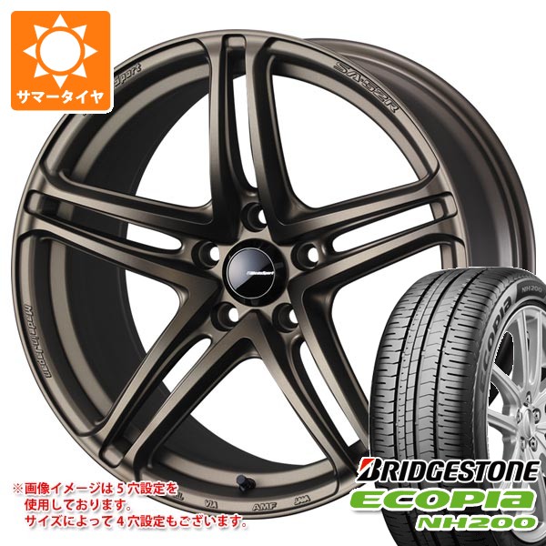 【タイヤ交換対象】サマータイヤ 225/45R18 95W XL ブリヂストン エコピア NH200 ウェッズスポーツ SA-52R 8.5-18 タイヤホイール4本セット 122,500円