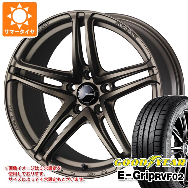 【タイヤ交換対象】サマータイヤ 185/55R16 83V グッドイヤー エフィシエントグリップ RVF02 ウェッズスポーツ SA-52R 6.5-16 タイヤホイール4本セット