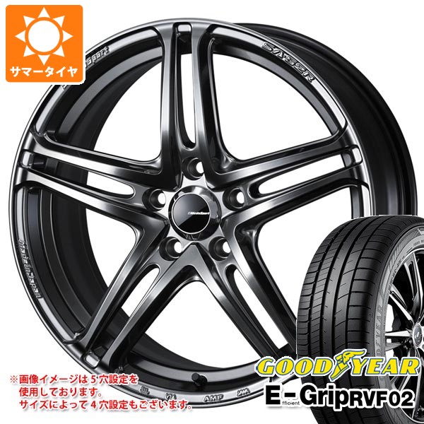【タイヤ交換対象】サマータイヤ 215/45R18 93W XL グッドイヤー エフィシエントグリップ RVF02 ウェッズスポーツ SA-52R 7.5-18 タイヤホイール4本セット