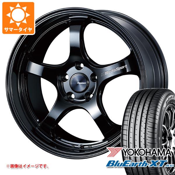 【タイヤ交換対象】サマータイヤ 215/50R18 92V ヨコハマ ブルーアースXT AE61 ウェッズスポーツ RN-05M 7.5-18 タイヤホイール4本セット