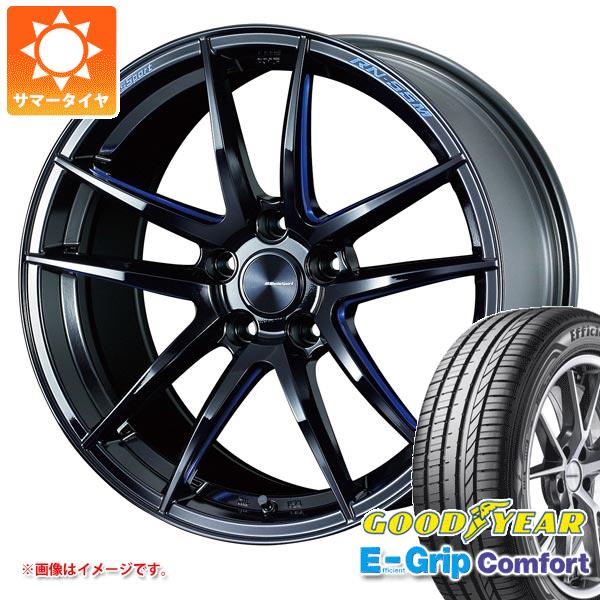 【タイヤ交換対象】サマータイヤ 245/45R19 102W XL グッドイヤー エフィシエントグリップコンフォート ウェッズスポーツ RN-55M 8.5-19 タイヤホイール4本セット