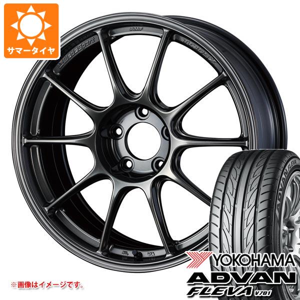 【タイヤ交換対象】サマータイヤ 225/50R17 98W XL ヨコハマ アドバン フレバ V701 ウェッズスポーツ TC105X 8.0-17 タイヤホイール4本セット